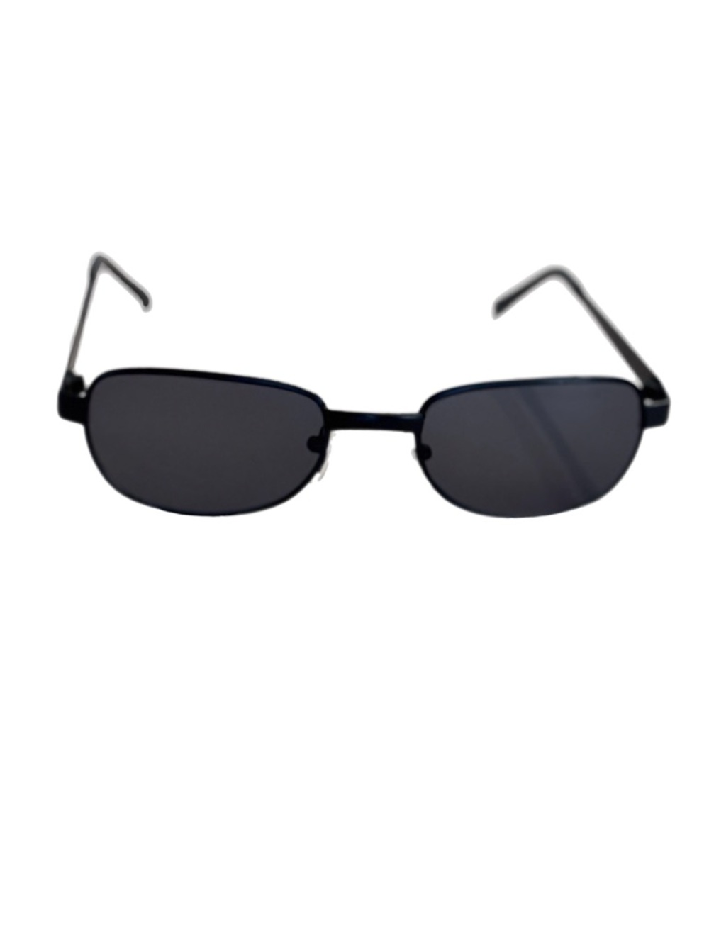 Retro Black Sunglasses Slim Rectangular Frame